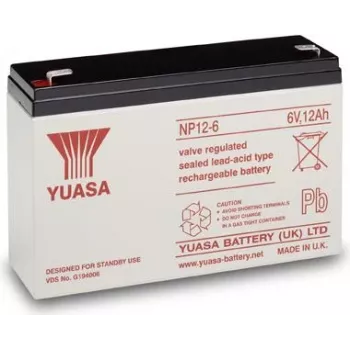 Yuasa NP12-6 - 12000 mAh - Bateria de chumbo-ácido selada (VRLA) - 6V - 2,05 kg - 50 x 151 x 94 mm (NP12-6)