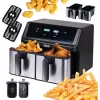 Fritadeira sem gordura IDEAL, dupla horizontal 9L, 8 funções - incluindo desidratação de alimentos