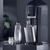 Máquina de soda SodaStream DUO preto aço inoxidável