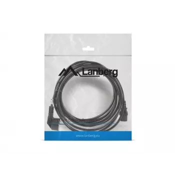 Cabo de alimentação LANBERG CA-C13C-11CC-0050-BK – 5 m, conector fêmea C13 para CEE7/7, C13 angular