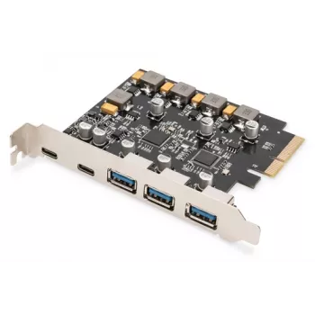 Placa PCIe Digitus 2x USB-C 3x USB A