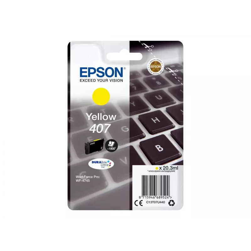 Cartucho de tinta Epson WF-4745 1 unidade Original High (XL) Yield Amarelo