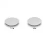 Almofada de montagem DeLOCK 19089 pontos de velcro redondos 64 unid. branco