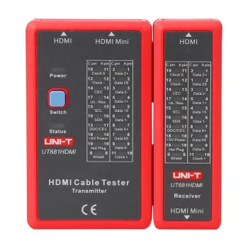 Testador de cabos HDMI No name UT681HDMI — teste de continuidade e cablagem HDMI
