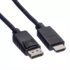 ROLINE - cabo adaptador - DisplayPort macho para HDMI macho - 4.5 m - blindado - preto (11.04.5783)