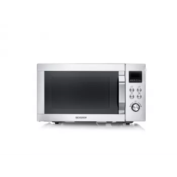 Micro-ondas combinado SEVERIN MW 7918, aparelho de instalação livre, 25 L, 900 W, visor LED, prateado