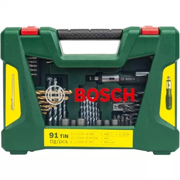 Conjunto de brocas/pontas V-Line TIN, 91 peças, conjunto de brocas e pontas (verde)