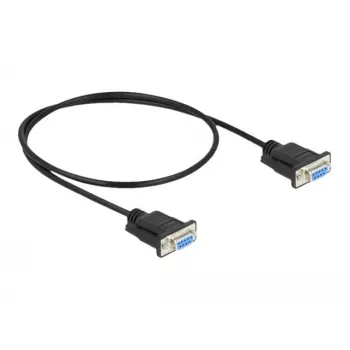 Cabo série RS-232 DeLOCK 87308 0,5 m conector fêmea para conector fêmea