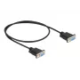 Cabo série RS-232 DeLOCK 87308 0,5 m conector fêmea para conector fêmea