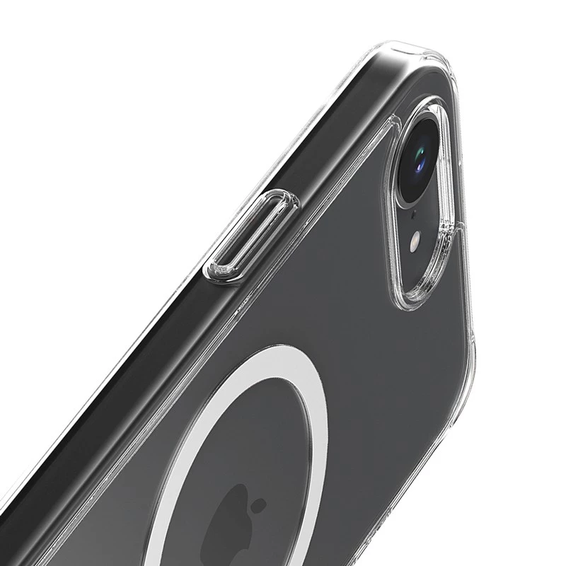 Capa transparente MagSafe Crong para iPhone 16e – capa de proteção transparente, compatível com MagSafe