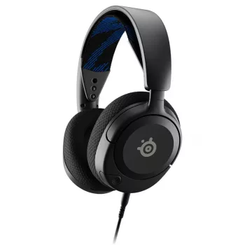 Headset Steelseries Arctis Nova 1P com fios arco de cabeça gaming preto