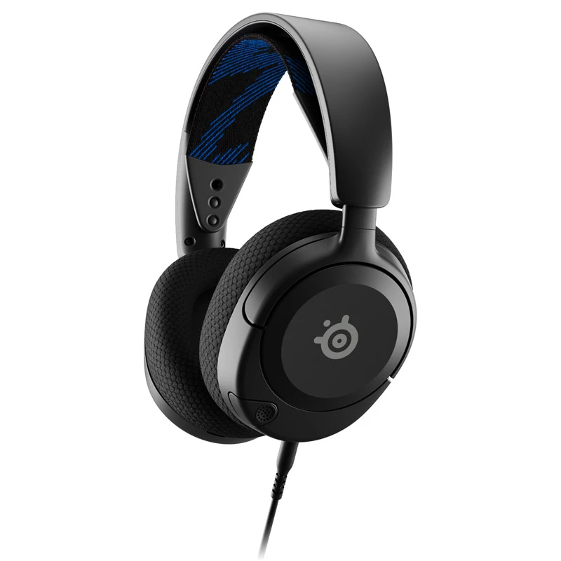 Headset Steelseries Arctis Nova 1P com fios arco de cabeça gaming preto