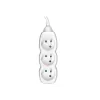 Tracer PowerCord cabo de extensão, 3 tomadas, 3 m, branco