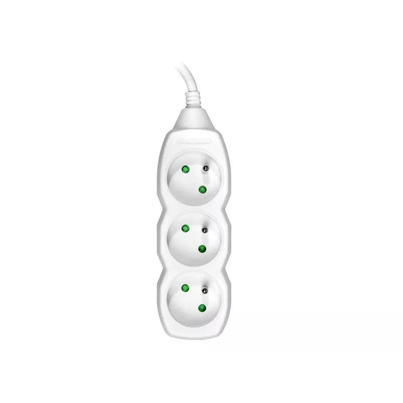 Tracer PowerCord cabo de extensão, 3 tomadas, 3 m, branco