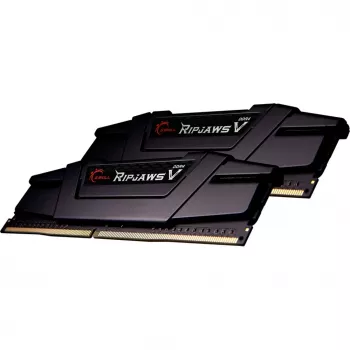 DIMM 64 GB DDR4-2666 (2x 32 GB) Dual-Kit, memória RAM preta, F4-2666C19D-64GVK, Ripjaws V, INTEL XMP
