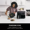 Fritadeira de ar quente Ninja AF400EU dupla 9,5 L autónoma 2470 W fritadeira de ar quente preta