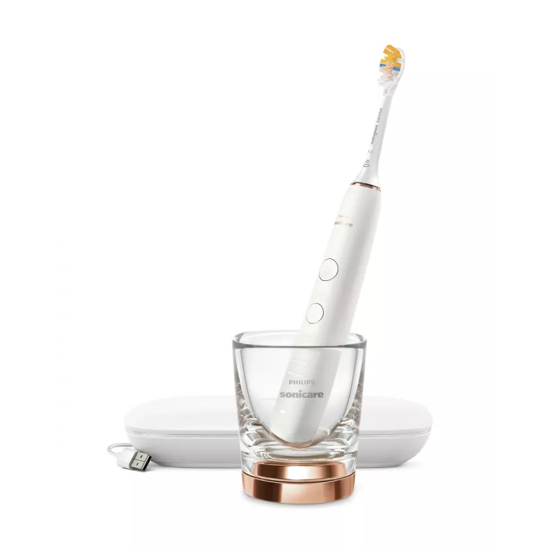 Escova de dentes elétrica Philips HX9911/23 adulto escova de dentes sónica ouro rosa, branco