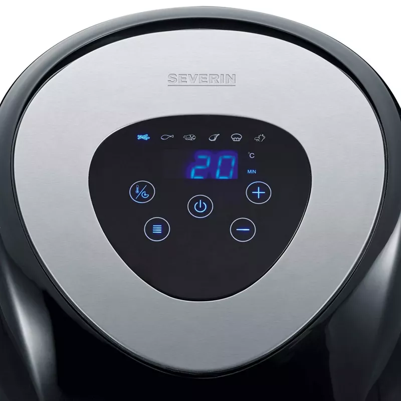 Severin 2430 Single 3,2 L autónoma 1500 W fritadeira de ar quente preto, aço inoxidável