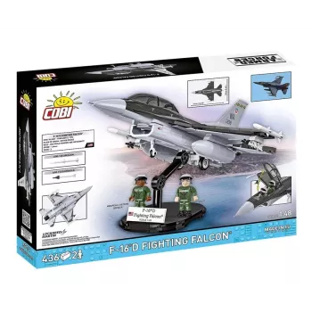 Conjunto de construção Cobi F-16D Fighting Falcon, 436 peças, escala não indicada