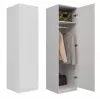 Armário de roupa Top e Shop SD-50 BI com 5 prateleiras, 1 porta, estrutura branca