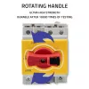 Interruptor seccionador DC Qoltec 52611 com função de bloqueio | interruptor principal | 1200 V | 32 A | 8 kV | 4P