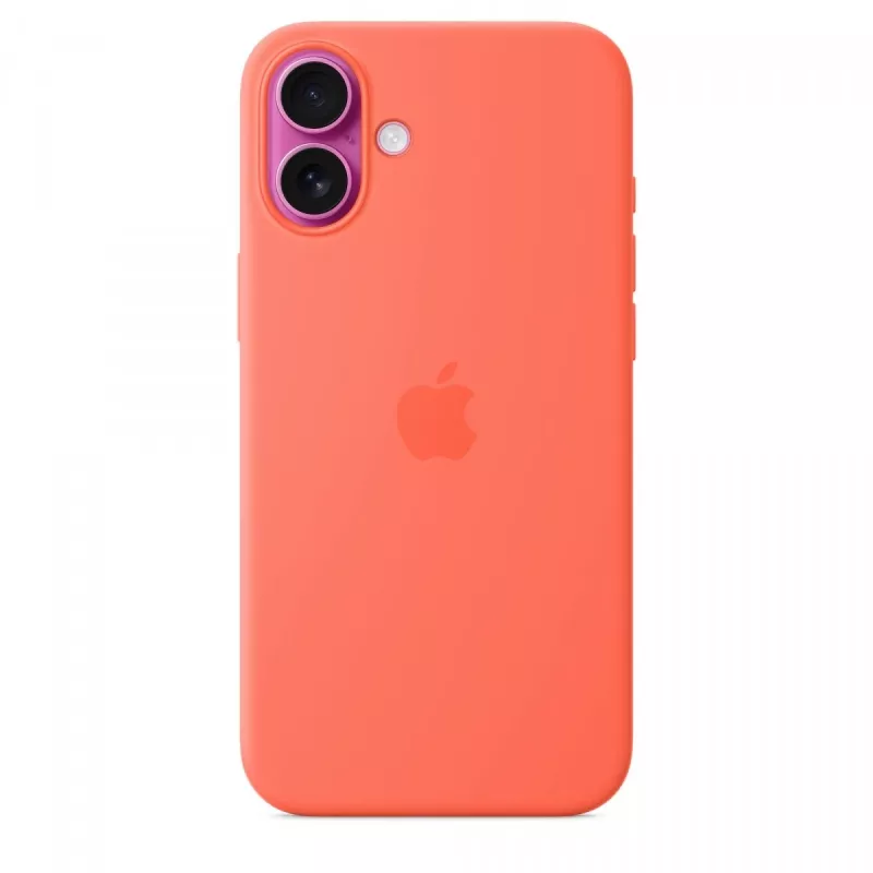 iPhone 16 Plus capa de silicone com MagSafe - mandarina