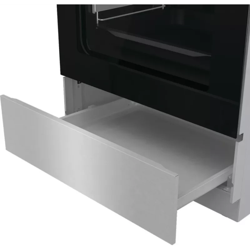 Gorenje GKS6C71XF Fogão independente com forno prateado