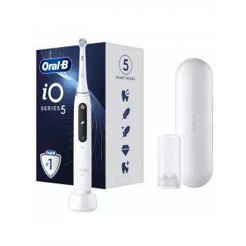 Escova de dentes elétrica Oral B IO5 com estojo Quite White 1 unid.