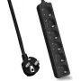 Extensão elétrica helos CLASSIC 6 tomadas preto 3.0 m cabo