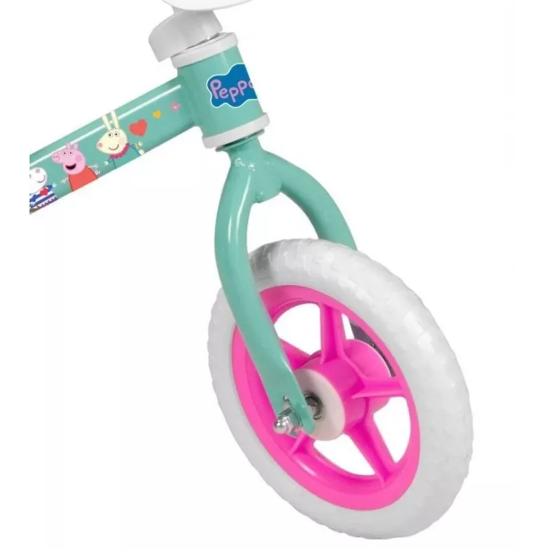 Toimsa TOI198 Peppa Pig bicicleta sem pedais, 10 polegadas (25,4 cm), verde multicolor
