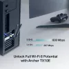 Adaptador PCIe Wi‑Fi 6 Bluetooth TP‑LINK Archer TX10E AX900 — placa PCIe, AX900 Wi‑Fi 6, Bluetooth