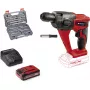 Martelo perfurador sem fio EINHELL Power X-Change TE‑HD 18 Li, 18V, Li‑Ion 4,0 Ah Plus, com conjunto de brocas e cinzéis