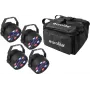 Conjunto de luzes LED PAR EUROLITE 4x LED PARty Spot (modelo 20000539) com softbag