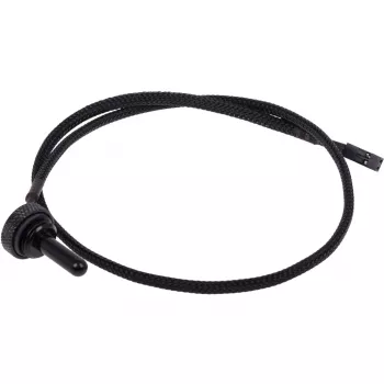 Alphacool Eiszapfen Sensor de temperatura Plug G1/4 - Sensor de temperatura para sistema de refrigeração líquida - Preto profundo - 50 cm