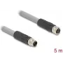 Cabo de sensor/atuador DeLOCK 5 m RST M12 cinzento 80541
