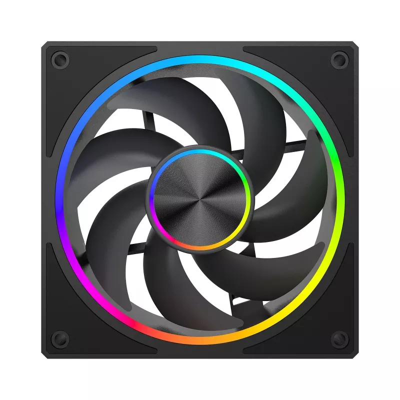 Ventoinha para caixa MODECOM VOLCANO LOOP 120 ARGB, 120 mm, PWM, 400–1400 rpm, preta