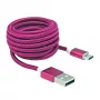 Sbox USB->Micro USB M/M 1,5m USB-10315P Pitaya rosa