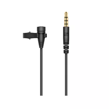 Microfone lavalier Sennheiser XS LAV MOBILE, condensador de fixação, omnidirecional, cabo de 2 m, 3,5 mm, 50–18000 Hz, 19 g, preto