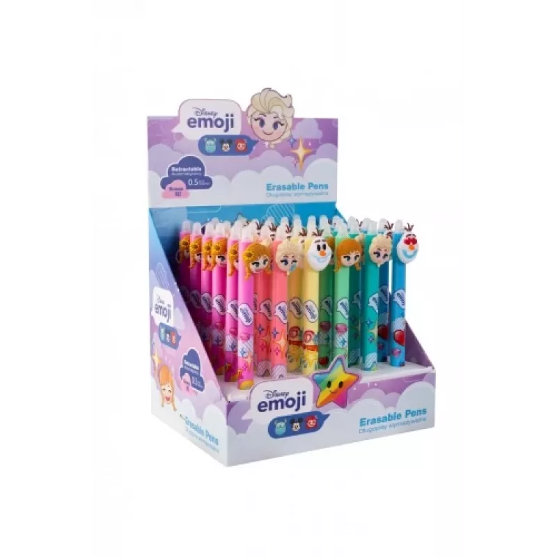 Caneta retrátil apagável Colorino Disney Emoji Frozen