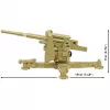 Cobi kit de modelo de blocos de construção 8,8-cm-Flak 18 – 232 peças, escala 1:35