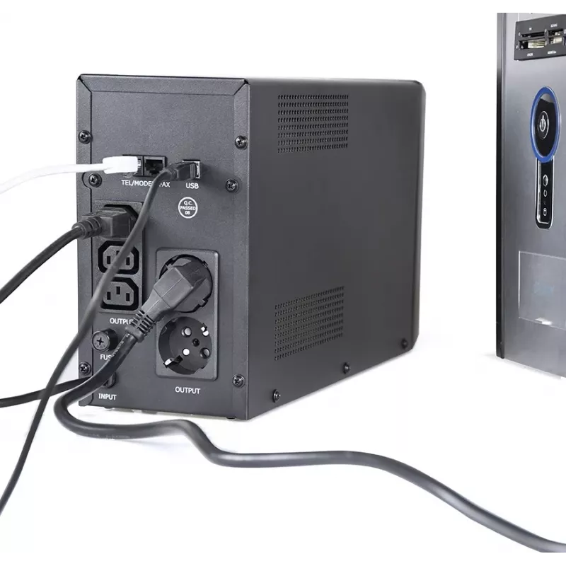 UPS (fonte de alimentação ininterrupta) Gembird EG-UPS-035 Line-Interactive 2 kVA 1200 W 5 saídas AC