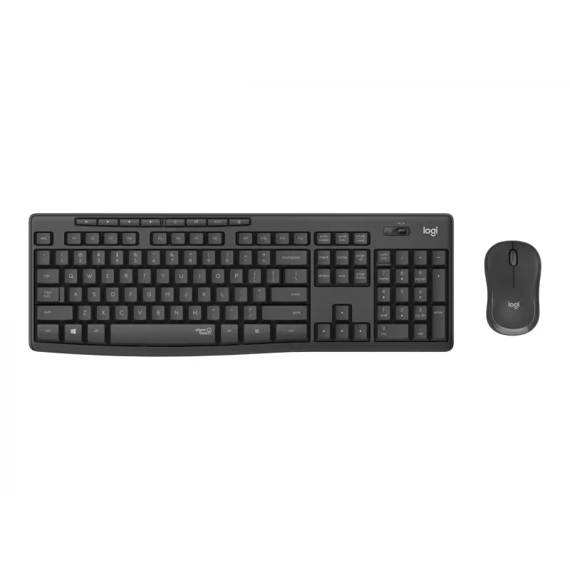Logitech MK295 Silent – conjunto de teclado e rato – sem fios – 2,4 GHz – Graphite – layout húngaro