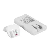 Akyga AK-CH-31 carregador USB GaN plano 65 W, USB-C PD + USB-A, branco