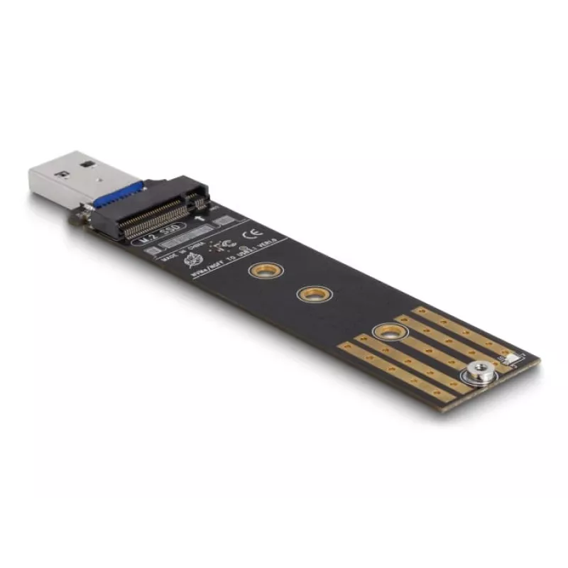 Conversor combo DeLOCK para M.2 NVMe PCIe ou SSD SATA USB 3.2 Gen 2 preto