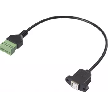 Cabo adaptador USB 2.0 Renkforce [1x conector fêmea B 2.0 - 1x terminal de aperto] RF-6443972 30 cm (RF-6443972)