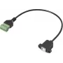 Cabo adaptador USB 2.0 Renkforce [1x conector fêmea B 2.0 - 1x terminal de aperto] RF-6443972 30 cm (RF-6443972)