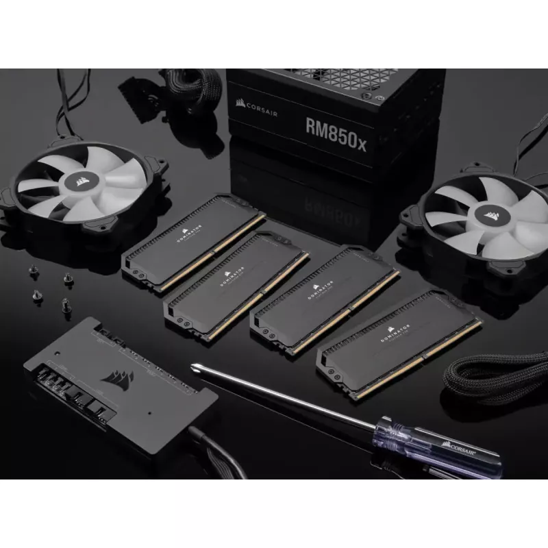 DIMM 32 GB DDR5-6400 (2x 16 GB) Dual-Kit, memória preta, CMT32GX5M2B6400C32, Dominator Platinum, INTEL XMP