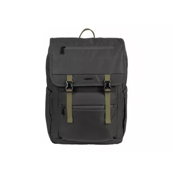 NATEC Niala NTO-2239 mochila para portátil de 39,6 cm (15,6 polegadas), 18 L, resistente a salpicos, poliéster reciclado, preto/verde escuro