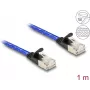 Cabo de rede DeLOCK RJ45 plano Cat.6A 1m azul