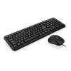 Conjunto de teclado e rato iBox OFFICE KIT II com USB, QWERTY, inglês, preto